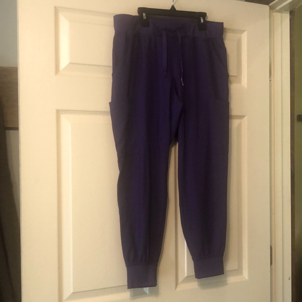 Med Couture Insight Jogger Scrubs Dark Purple Med Petite
